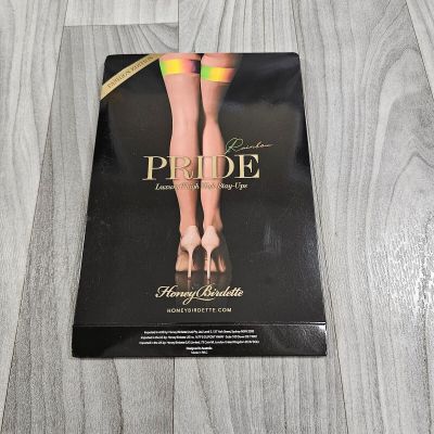 NIP Honey Birdette Pride Rainbow Stockings Hosiery Size S